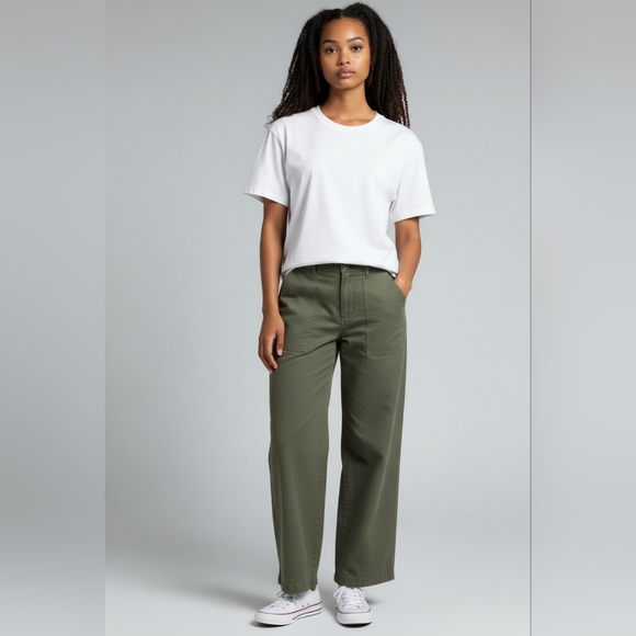 a new day Pants - a new day Women's Dark Olive Cargo Pants, Size 17